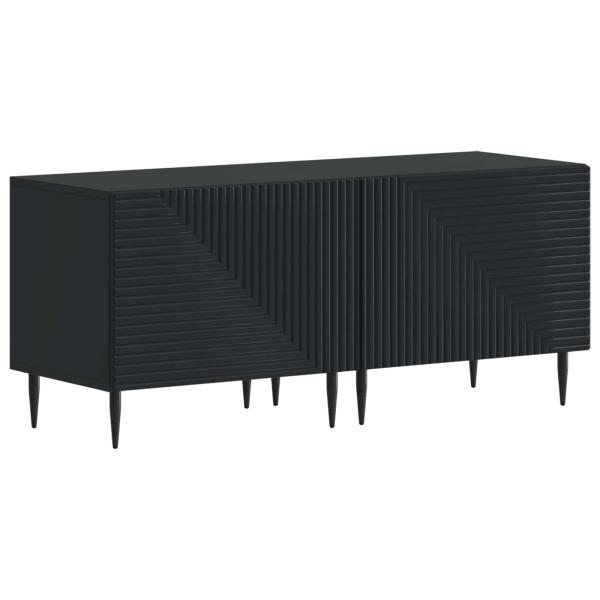 3-teiliges LED TV Regal Schwarz Holzwerkstoff