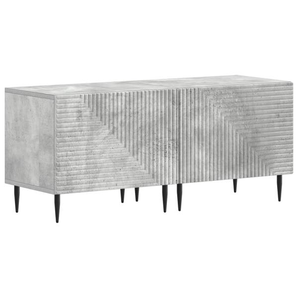 3-teiliges LED TV Regal Betongrau Holzwerkstoff
