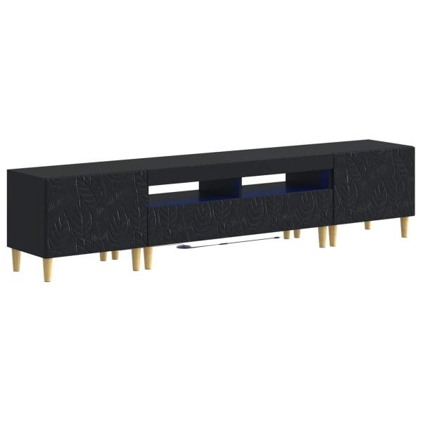 ARDEBO.de - 5-teiliges LED TV Schrank Schwarz Holzwerkstoff