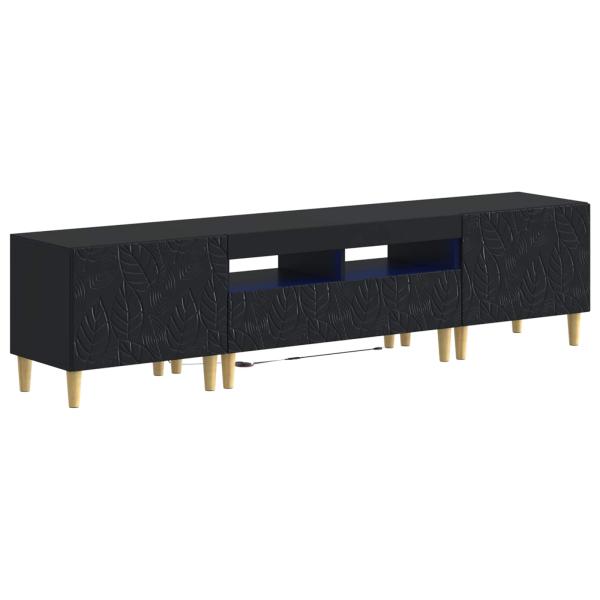 ARDEBO.de - 5-teiliges LED TV Schrank Schwarz Holzwerkstoff