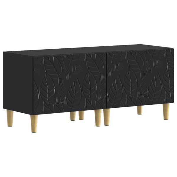 5-teiliges LED TV Schrank Schwarz Holzwerkstoff