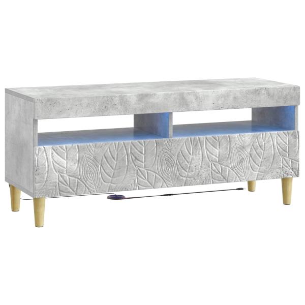 3-teiliges LED TV Regal DELFT Betongrau Holzwerkstoff