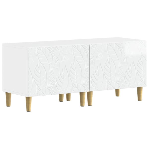 3-teiliges LED TV Regal DELFT Hochglanz Weiß Holzwerkstoff