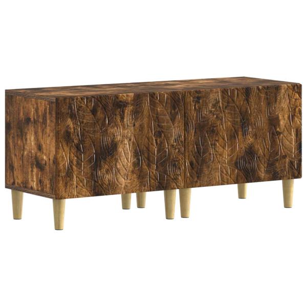 3-teiliges LED TV Regal DELFT Raucheiche Holzwerkstoff
