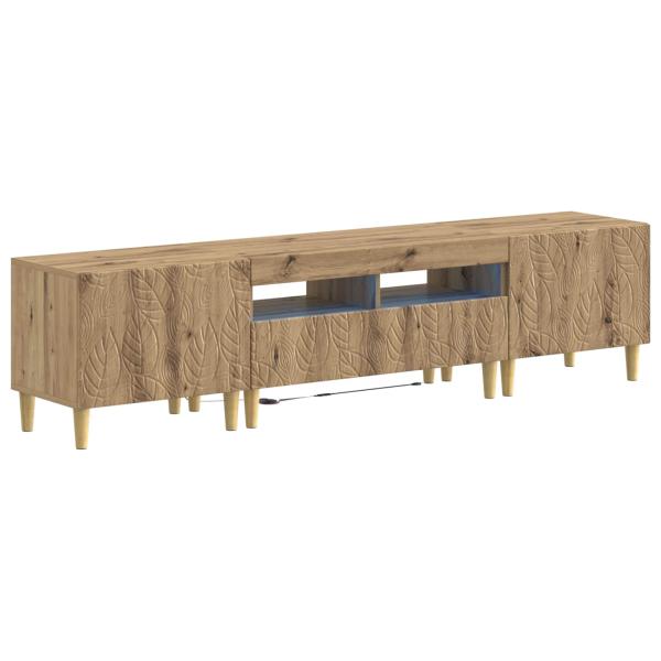 ARDEBO.de - 5-teiliges LED TV Schrank Artisan-Eiche Holzwerkstoff