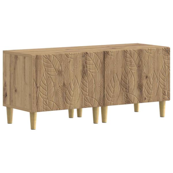 5-teiliges LED TV Schrank Artisan-Eiche Holzwerkstoff