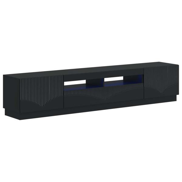 ARDEBO.de - 5-teiliges LED TV Schrank Schwarz Holzwerkstoff