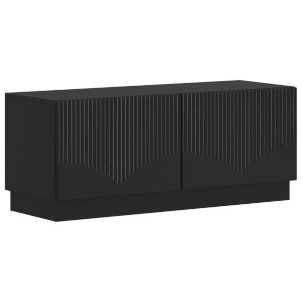 5-teiliges LED TV Schrank Schwarz Holzwerkstoff