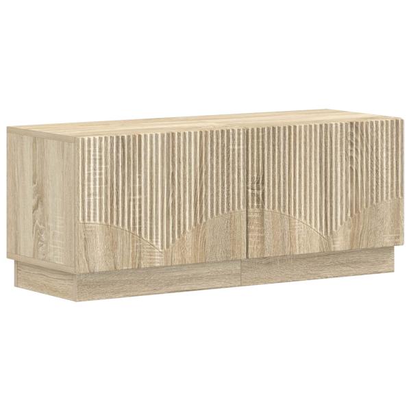 LED-TV-Schrank HOORN 3 stk. Sonoma-Eiche Holzwerkstoff