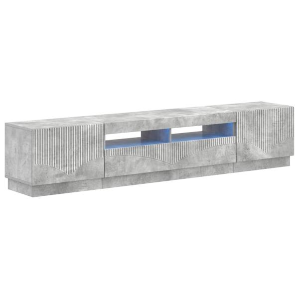 LED-TV-Schrank HOORN 3 stk. Betongrau Holzwerkstoff