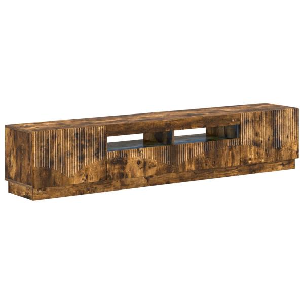 LED-TV-Schrank HOORN 3 stk. Raucheiche Holzwerkstoff