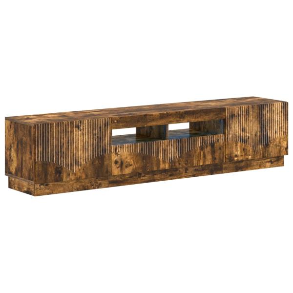 LED-TV-Schrank HOORN 3 stk. Raucheiche Holzwerkstoff