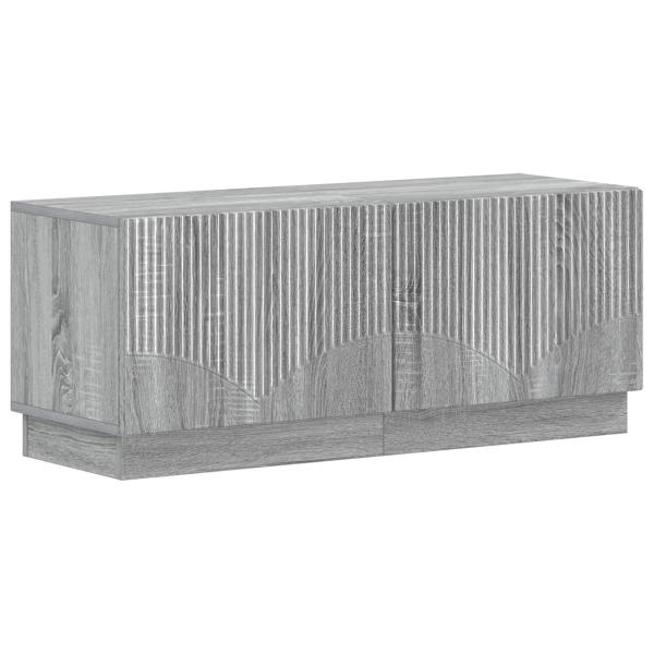 LED-TV-Schrank HOORN 3 stk. Sonoma-Grau Holzwerkstoff