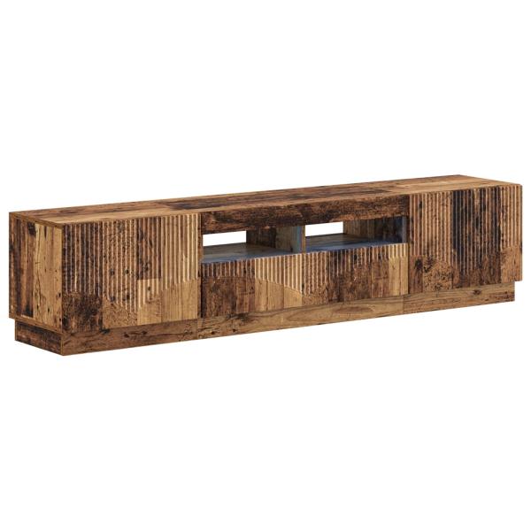 LED-TV-Schrank HOORN 3 stk. Altholz Holzwerkstoff