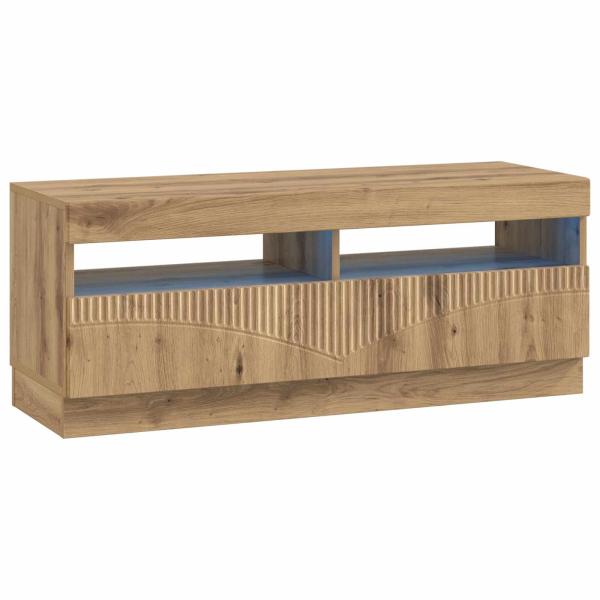 LED-TV-Schrank HOORN 3 stk. Artisan-Eiche Holzwerkstoff
