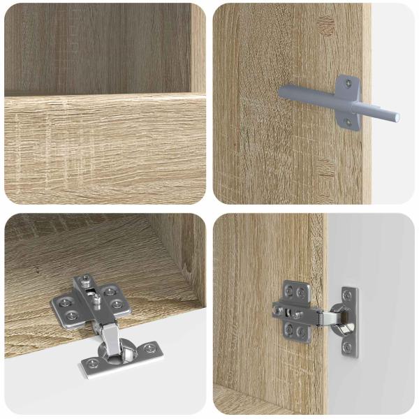 5-teiliges LED TV Schrank Sonoma-Eiche Holzwerkstoff