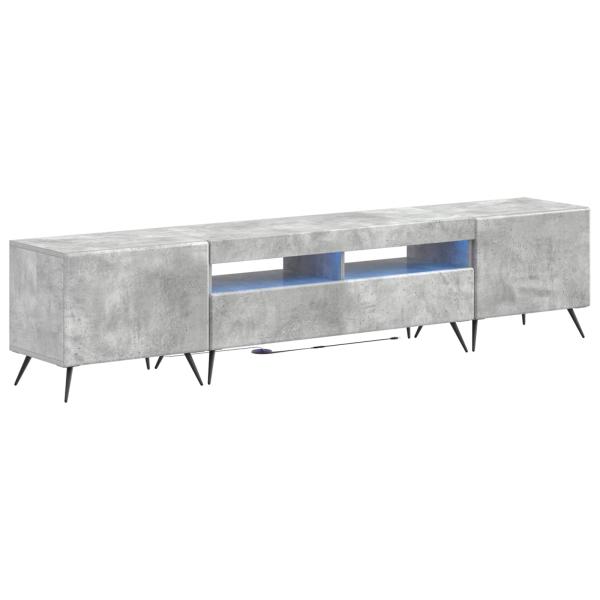 LED-TV-Schrank BREDA 3 stk. Betongrau Holzwerkstoff