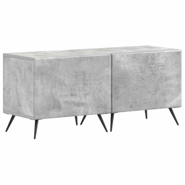 LED-TV-Schrank BREDA 3 stk. Betongrau Holzwerkstoff