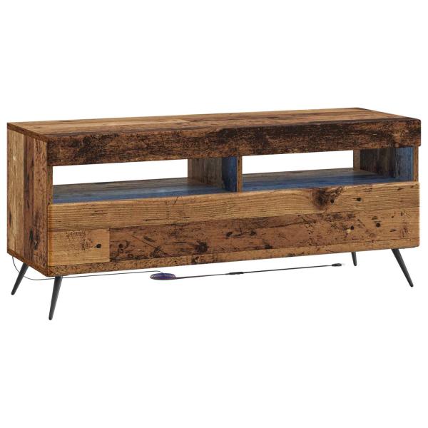 LED-TV-Schrank BREDA 3 stk. Altholz Holzwerkstoff