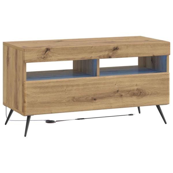 LED-TV-Schrank BREDA 3 stk. Artisan-Eiche Holzwerkstoff