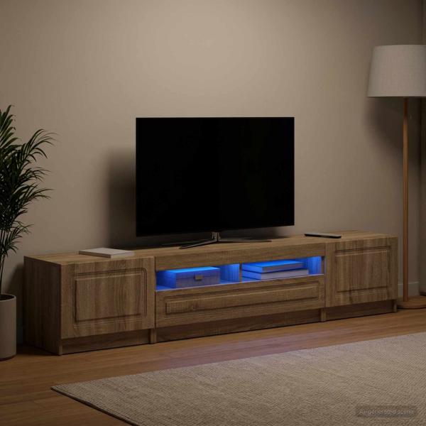 LED-TV-Schrank UTRECHT 3 stk. Sonoma-Eiche Holzwerkstoff