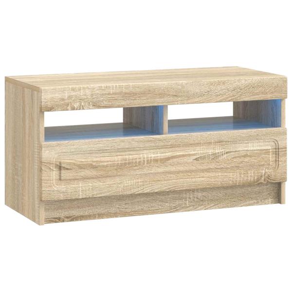 LED-TV-Schrank UTRECHT 3 stk. Sonoma-Eiche Holzwerkstoff