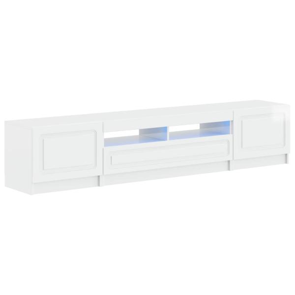 LED-TV-Schrank UTRECHT 3 stk. Hochglanz Weiß Holzwerkstoff