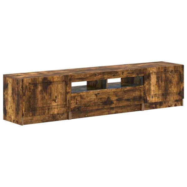 LED-TV-Schrank UTRECHT 3 stk. Raucheiche Holzwerkstoff