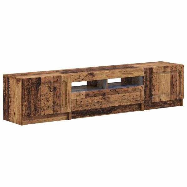 LED-TV-Schrank UTRECHT 3 stk. Altholz Holzwerkstoff