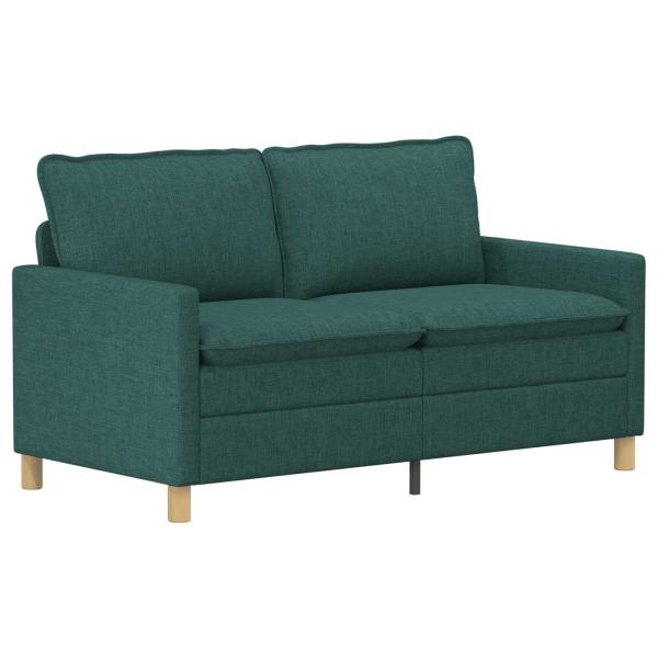 Sofa Set 2 stk. Dunkelgrün Stoff