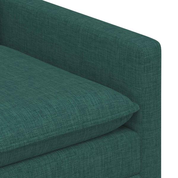 Sofa Set 2 stk. Dunkelgrün Stoff