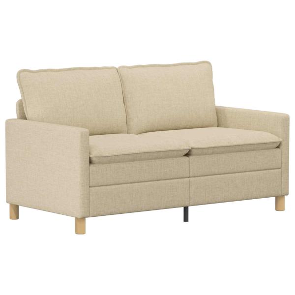 Sofa Set 2 stk. Creme Stoff