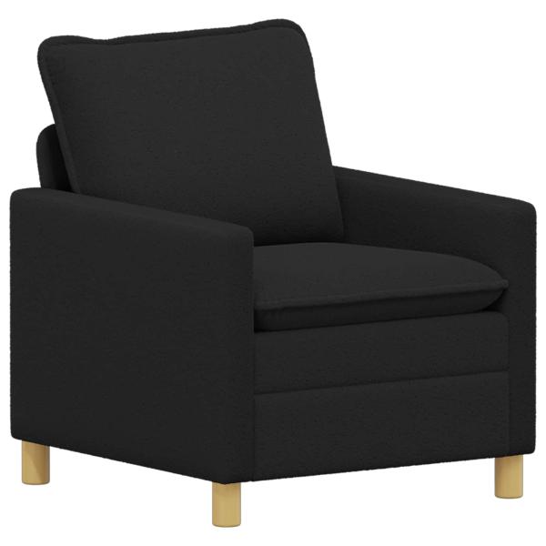 Sofa Set 2 stk. Schwarz Stoff