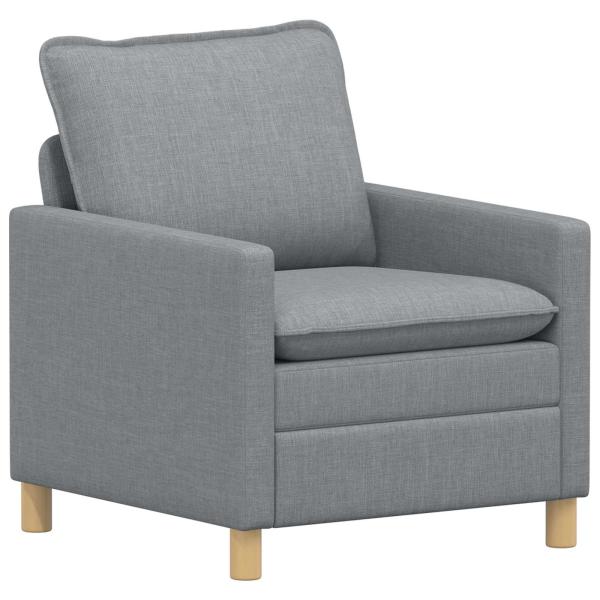 Sofa Set 2 stk. Hellgrau Stoff
