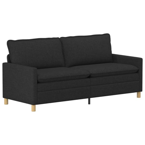 Sofa Set 2 stk. Schwarz Stoff