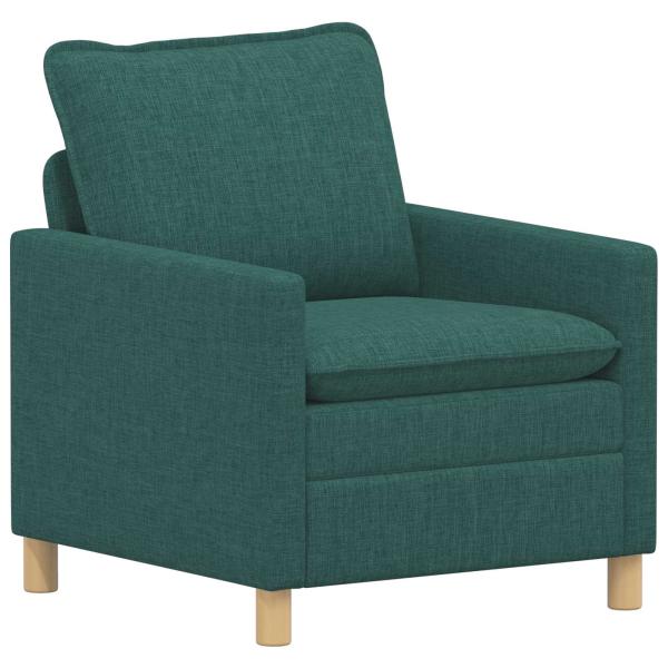 Sofa Set 2 stk. Dunkelgrün Stoff