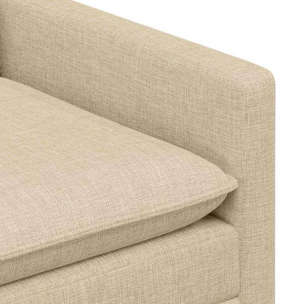 Sofa Set 2 stk. Creme Stoff