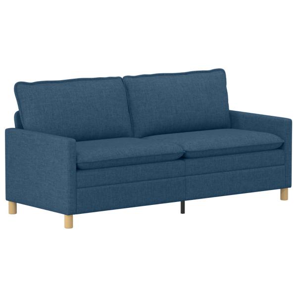 Sofa Set 2 stk. Blau Stoff
