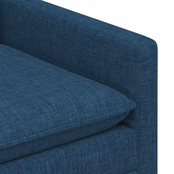 Sofa Set 2 stk. Blau Stoff