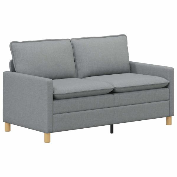 Sofa Set 2 stk. Hellgrau Stoff