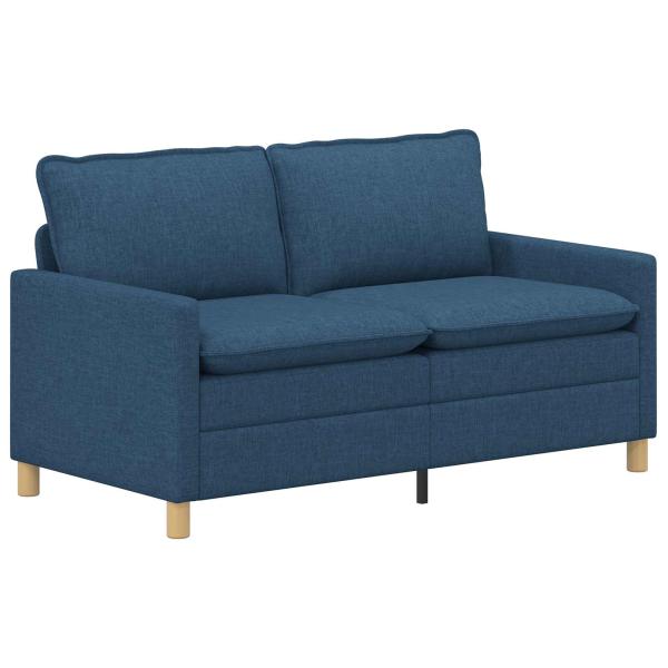 Sofa Set 2 stk. Blau Stoff