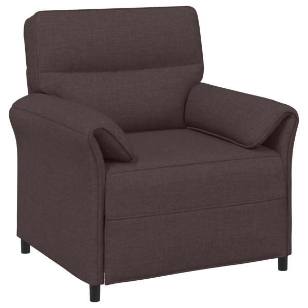 Sofa Set 2 stk. Dunkelbraun Stoff