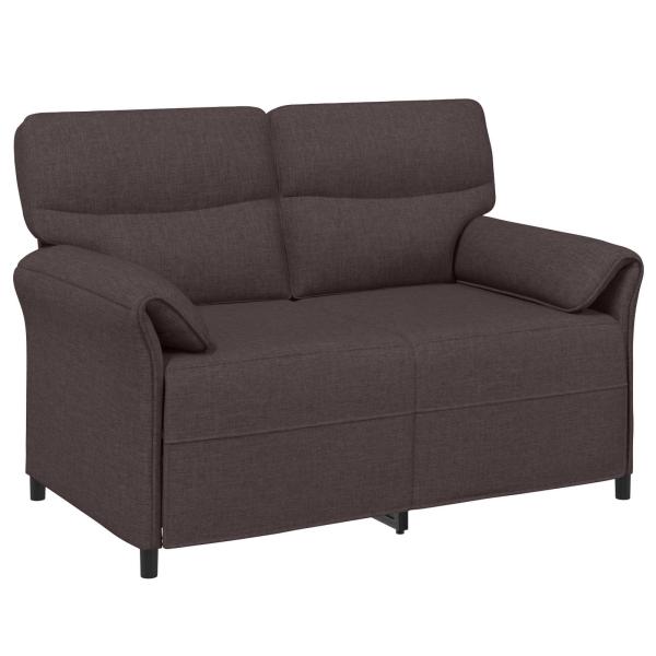 Sofa Set 2 stk. Dunkelbraun Stoff