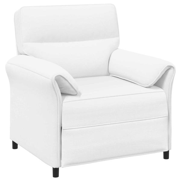 Sofa Set 2 stk. Weiß Stoff