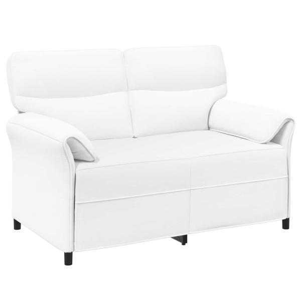 Sofa Set 2 stk. Weiß Stoff