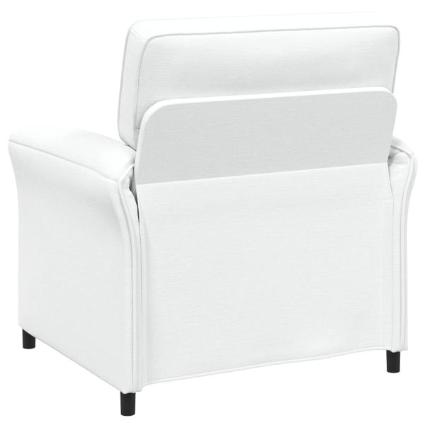 Sofa Set 2 stk. Weiß Stoff