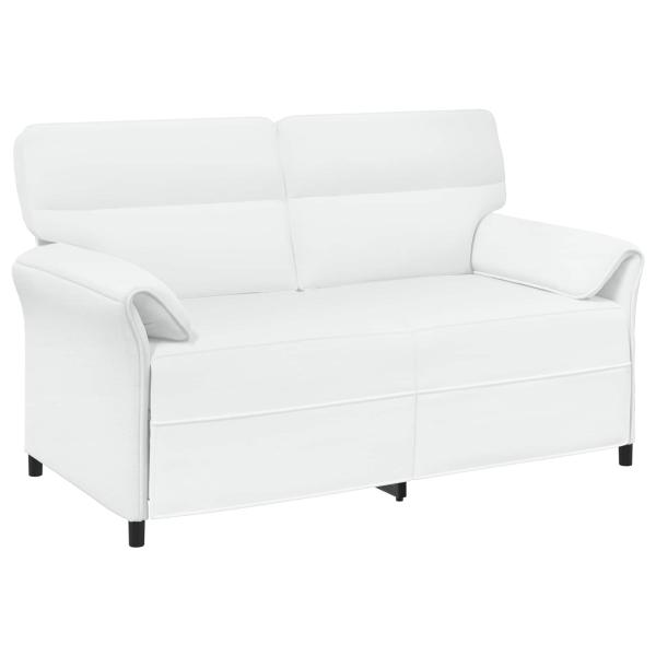 Sofa Set 2 stk. Weiß Stoff