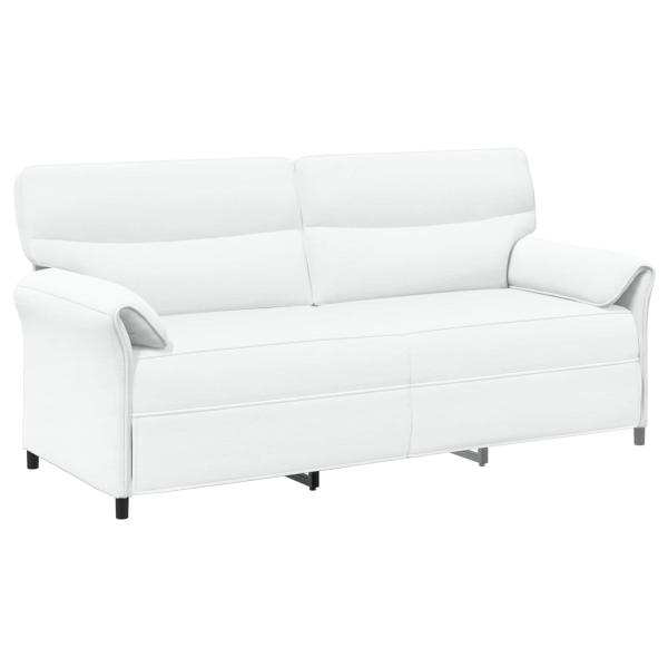 Sofa Set 2 stk. Weiß Stoff