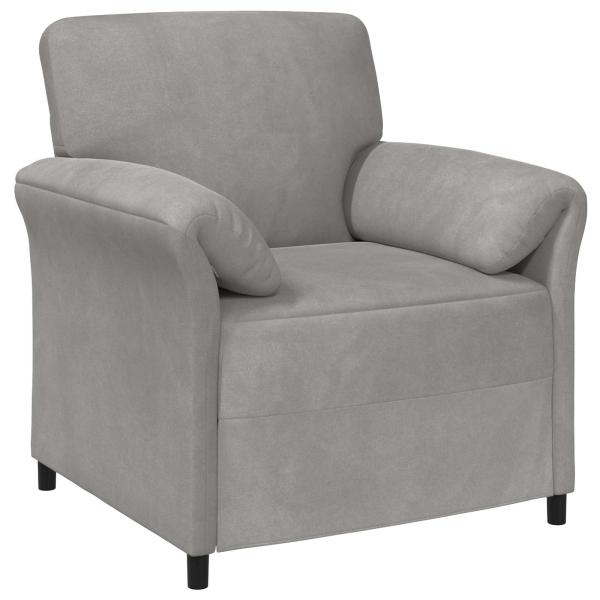 Sofa Set 2 stk. Hellgrau Samt