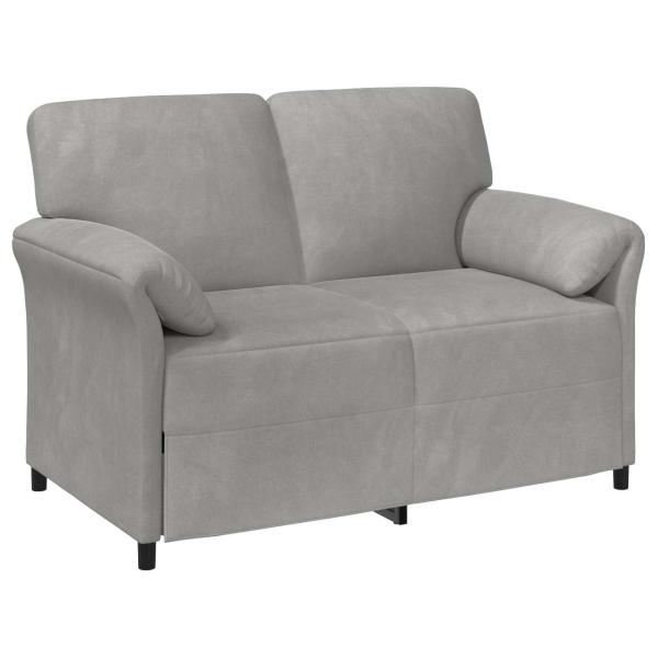 Sofa Set 2 stk. Hellgrau Samt
